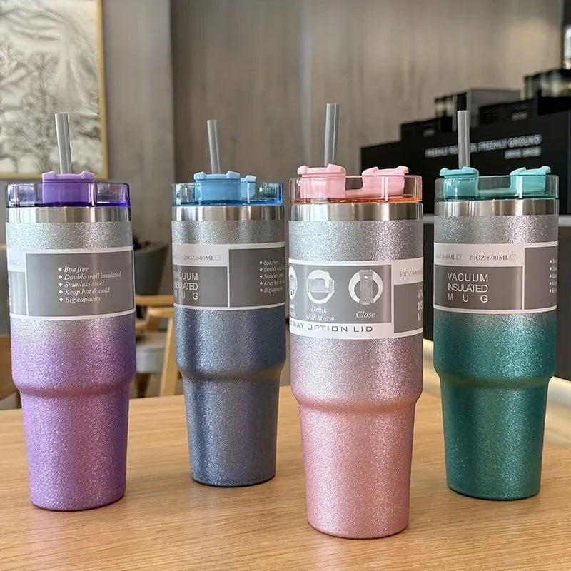 Insulated Tumbler with Straw
