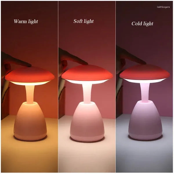Mushroom Shaped Mini Touch Table Lamp