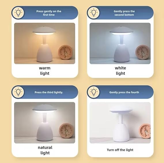Mushroom Shaped Mini Touch Table Lamp